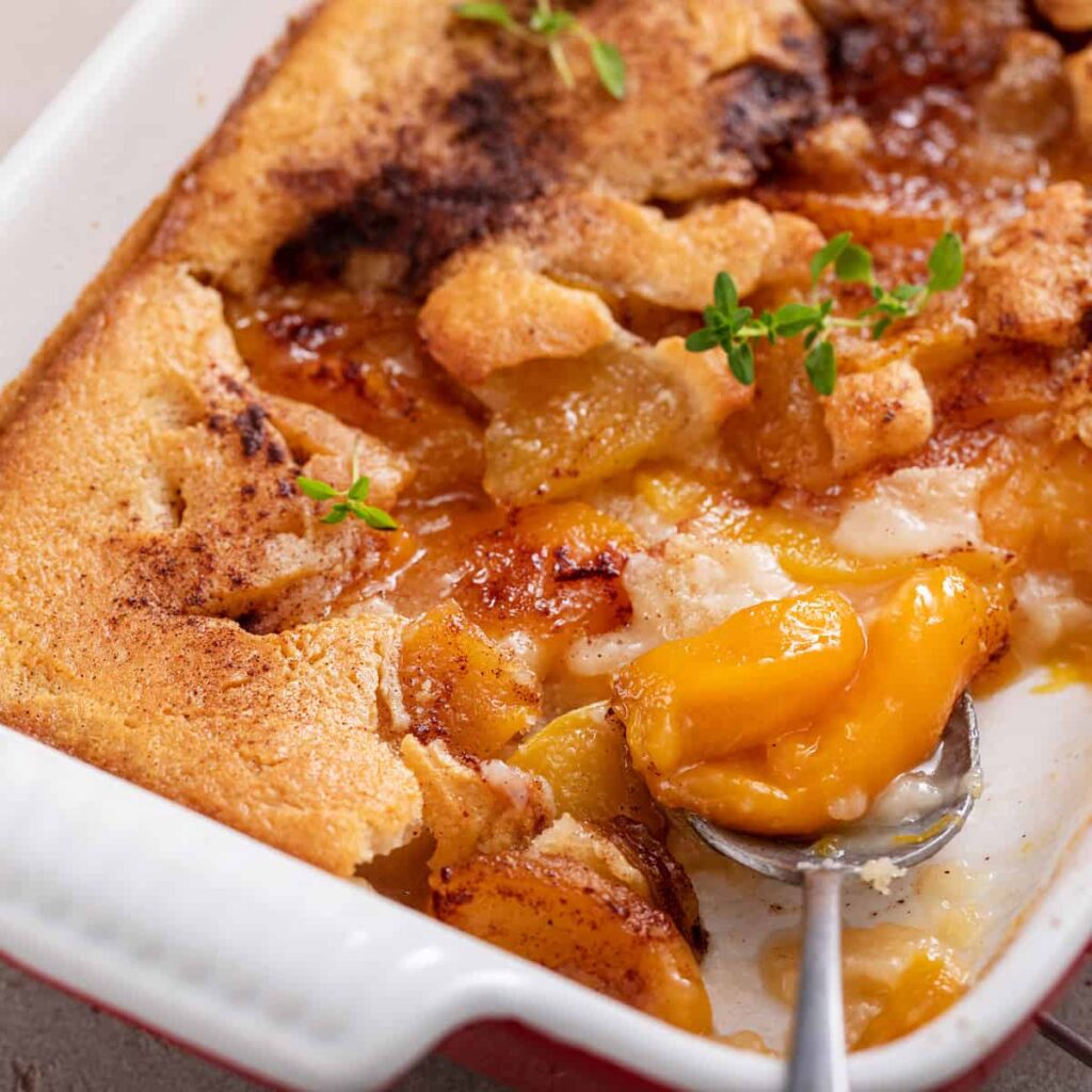 Homemade peach cobbler recipe